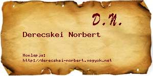 Derecskei Norbert névjegykártya